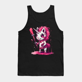 Undead Whimsy: Pink Zombie Unicorn Tank Top